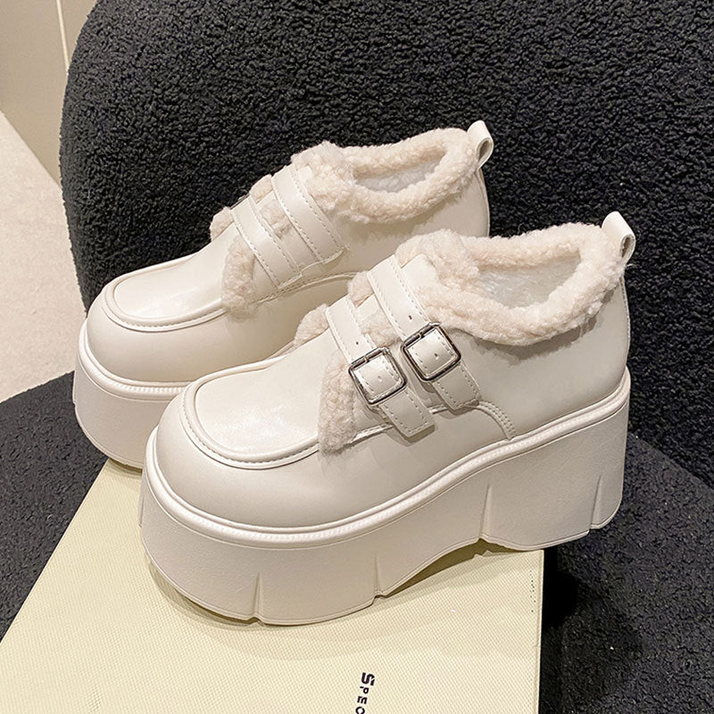 Damen Schuhe Plattform Moderne Schnalle Weich