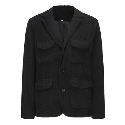 Herren Cordjacke Leicht Mit Taschen Modern Schnitt