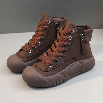 Damen Sneaker Hochformatig mit Reißverschluss Robust
