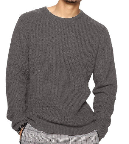 Herren Pullover Rundhals Struktur Modern