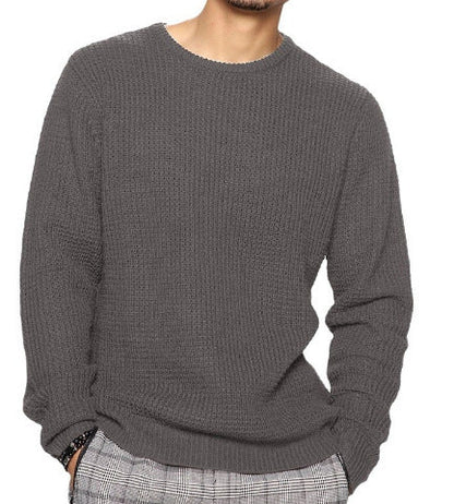 Herren Pullover Rundhals Struktur Modern