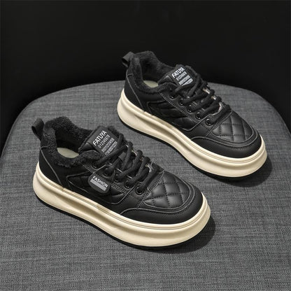 Damen Sneaker Warmfleece Innensohle Rutschfest Moderne