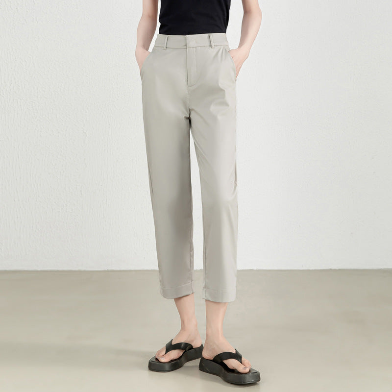 Damen Stoffhose Elastisch Elegant Mit Stretch