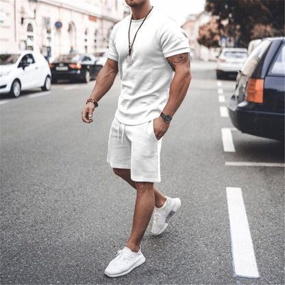 Herren Kurzarm Set Sportlich Elastisch Mit Taschen