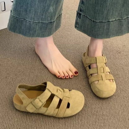 Damen Sandalen Bequem Verstellbar Weich