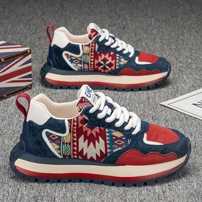 Damen Sneaker Sportlich Bunt Ethno Muster Flexibel - BerlinGlamour