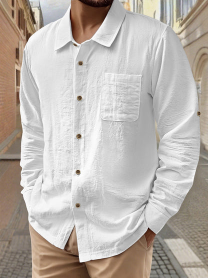 Herren Hemdjacke Elegante Lässige Casual