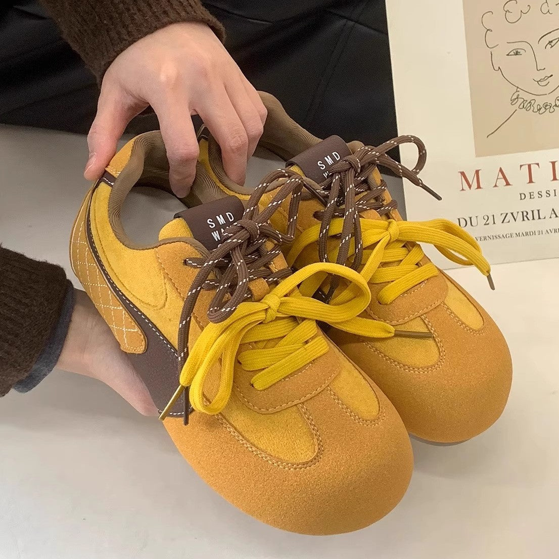 Damen Freizeitschuhe Bequem Rutschfest Schnürsenkel - BerlinGlamour