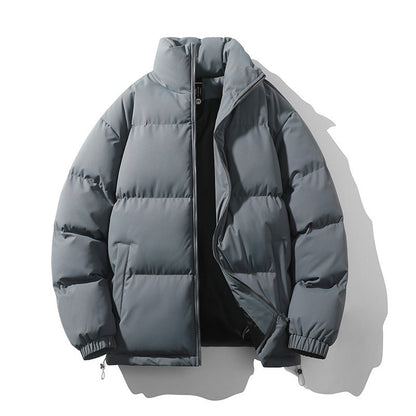 Herren Pufferjacke Isoliert Warm Hochkragen Modern