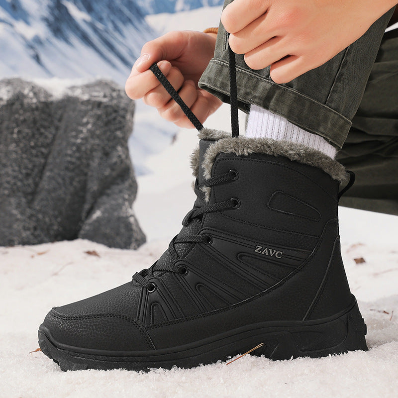 Damen Winterstiefel Warmfutter Rutschfest Schnell Schnürsystem