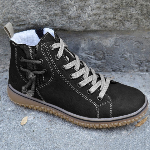 Damen Schnürstiefeletten Warm Bequem Robust