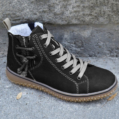 Damen Schnürstiefeletten Warm Bequem Robust