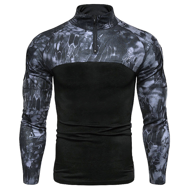 Herren Langarm Pullover Sportlich Reißverschluss Hochkragen