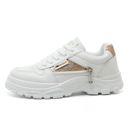 Damen Sneaker Modisch Gepolstert Reißverschluss