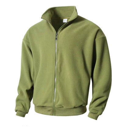 Herren Fleecejacke Warm mit Hochkragen und Reißverschluss