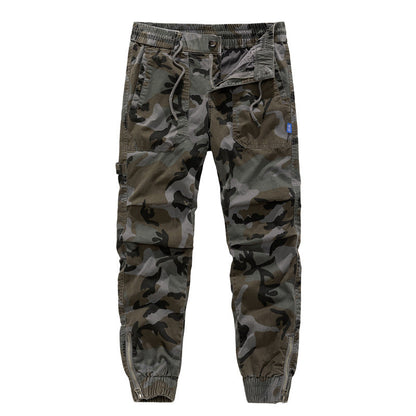 Herren Cargohose Camouflage Elastisch Vieltaschig