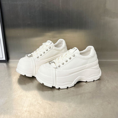 Damen Plateau Sneaker Sportlich Verstellbarer Riemen - BerlinGlamour