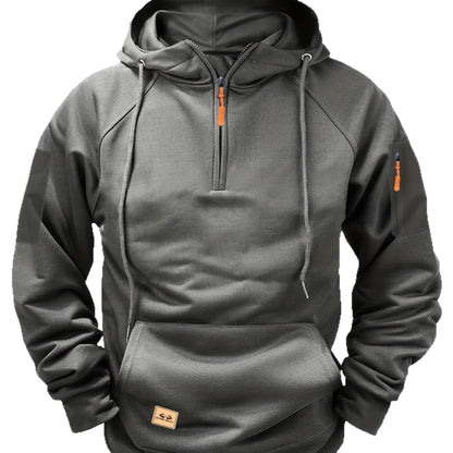 Herren Sportpullover Kapuzenpullover Mit Reißverschluss Taschen