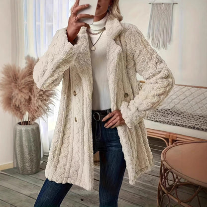 Damen Strickjacke Warm Kuschelig Mit Knöpfen - BerlinGlamour