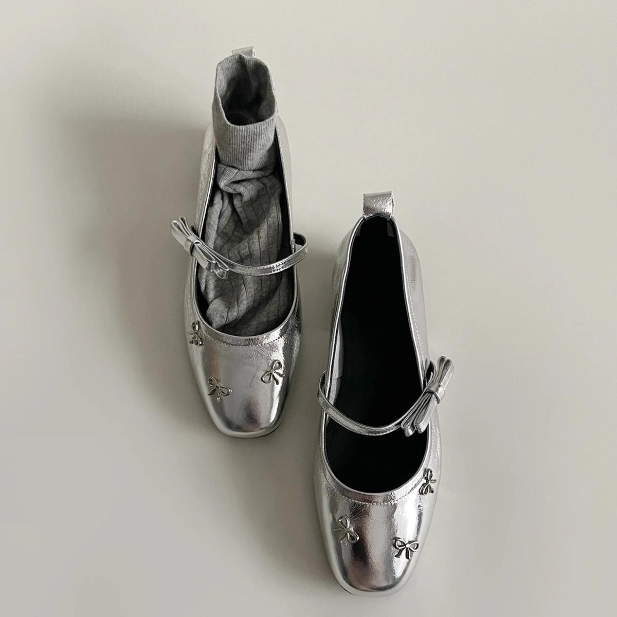 Damen Slipper Elegante Metall Schnalle Comfort