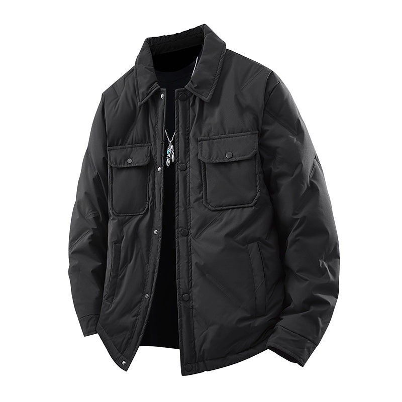 Herren Isolierte Winterjacke Funktionell Schwarz - BerlinGlamour