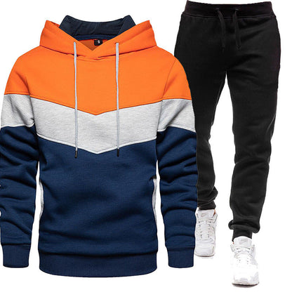 Herren Sportset Kapuzenpullover Jogginghose Grau