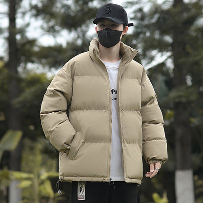 Isolierte Herrenjacke Mit Hochem Kragen Wärme Winterjacke