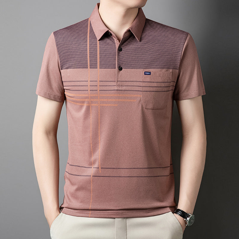 Herren Poloshirt Modern Grafikdesign Atmungsaktiv