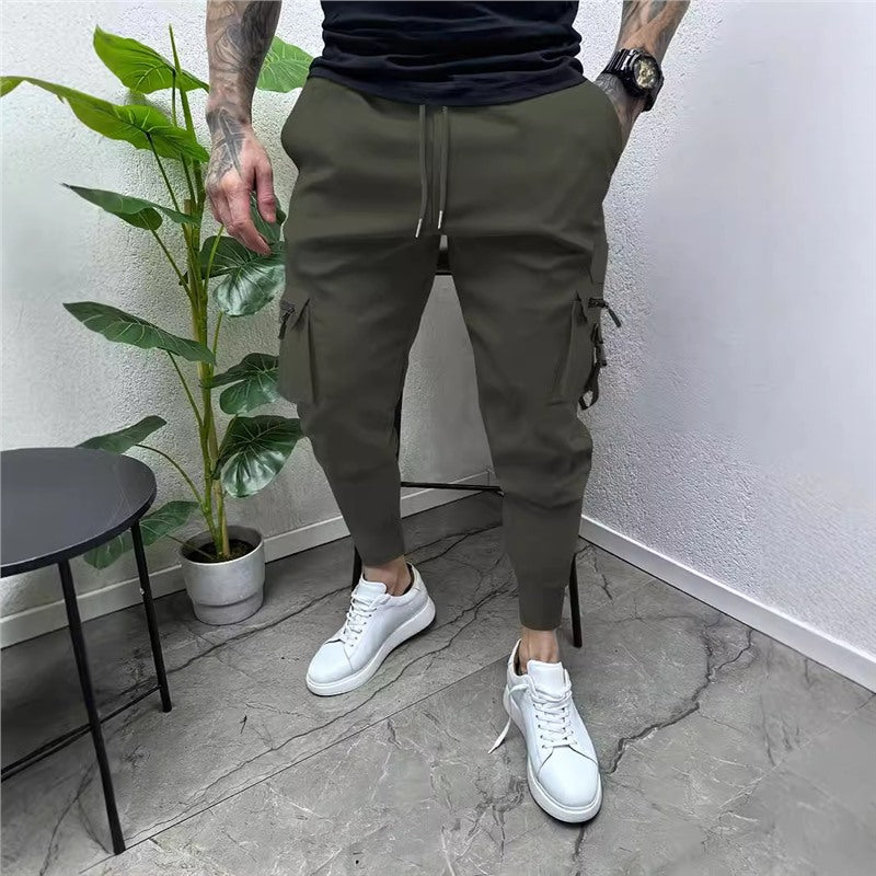 Herren Cargo-Jogginghose Modern Elastisch Mit Taschen - BerlinGlamour
