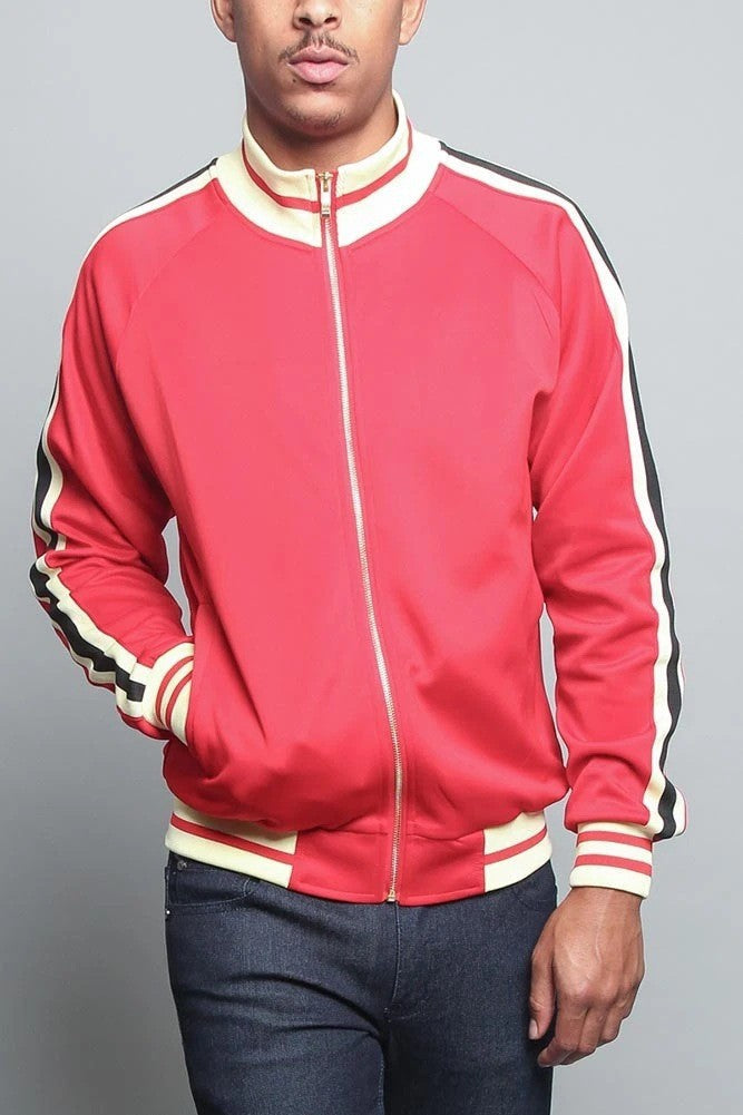 Herren Sweatjacke Sportlich Modern mit Kontrastfarben