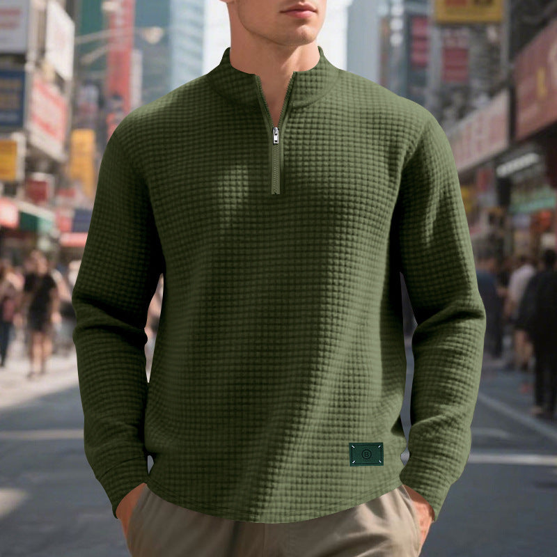 Herren Leichter Pullover mit Reißverschluss Sportlich