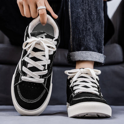 Damen Sneaker Velours Leder Modisch Auffällig