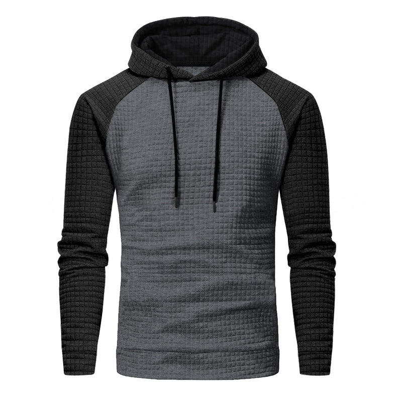 Herren Kapuzenpullover Strukturiert Baumwolle Modern