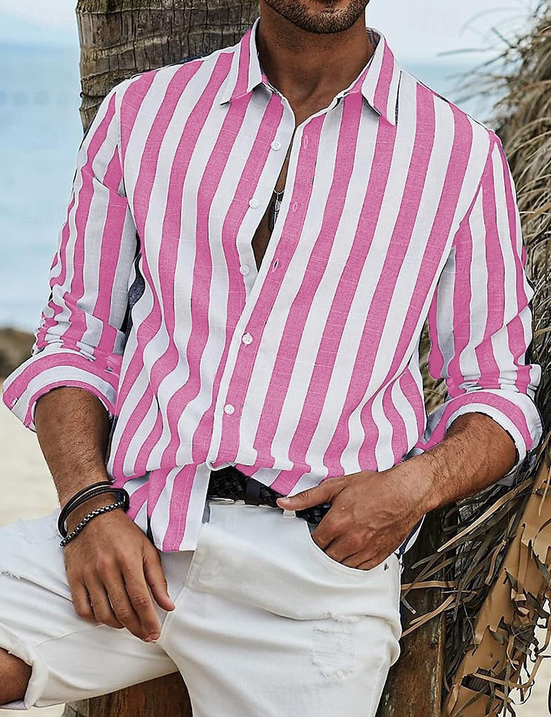 Herren Hemd Gestreift Modern Berlin Stil