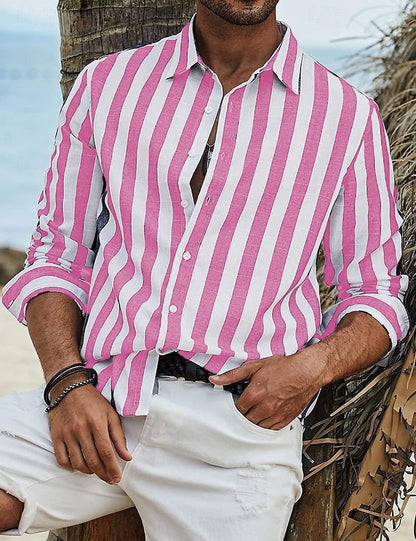 Herren Hemd Gestreift Modern Berlin Stil