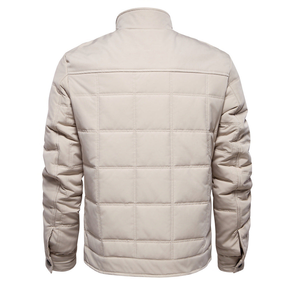 Herren Winterjacke Warm Gefüttert mit Taschen Schwarz