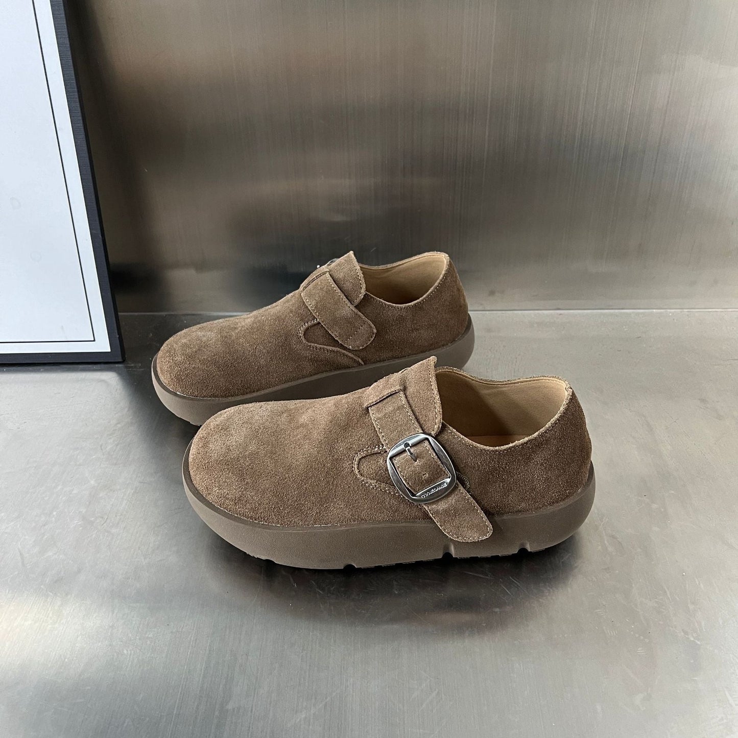 Damen Clogs Bequem Wildleder Ergonomisch Modern