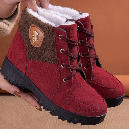 Damen Winterstiefel Weich Warm Fleece Innenfutter