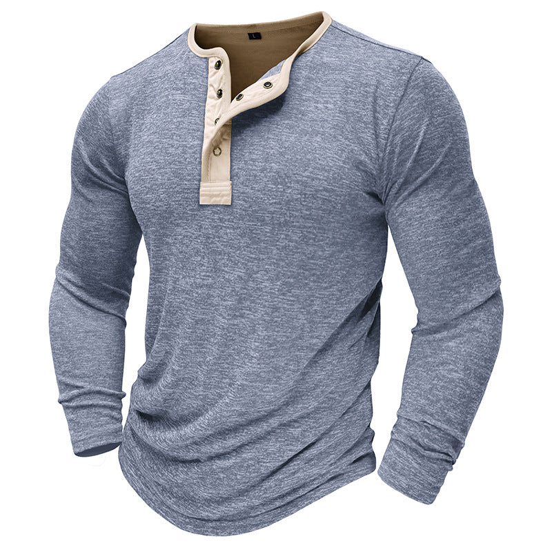 Herren Langarmshirt Atmungsaktiv Baumwolle Elegant