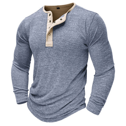 Herren Langarmshirt Atmungsaktiv Baumwolle Elegant