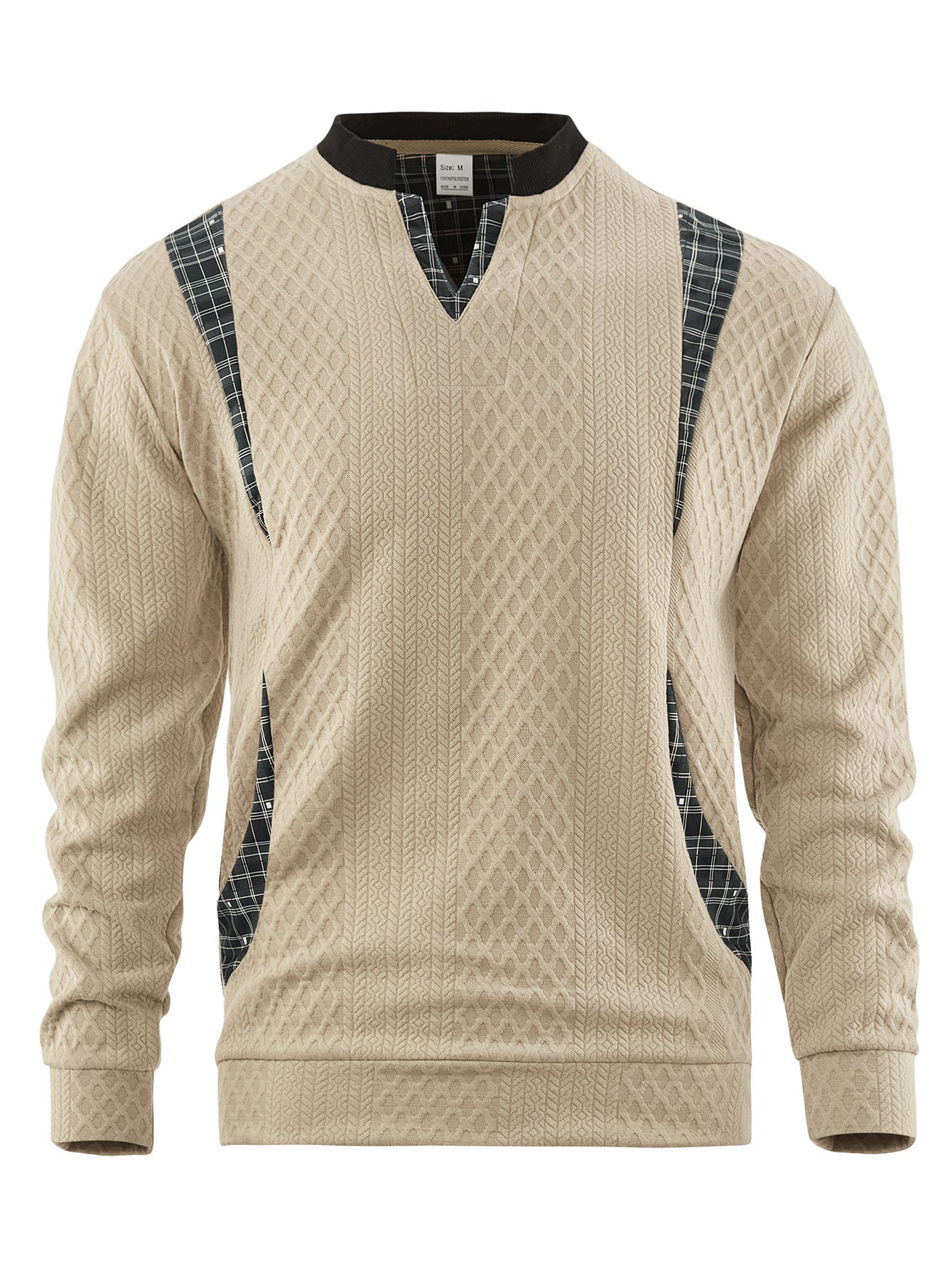 Herren Pullover Strick Modern Karomuster
