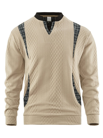 Herren Pullover Strick Modern Karomuster