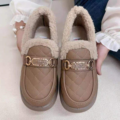 Damen Slipper Warm Weich Luxus Design Komfort