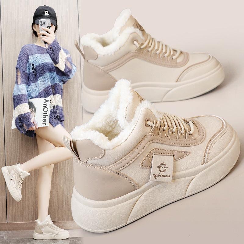 Damen Sneaker High-Top mit Weichem Innenfutter Rutschfest - BerlinGlamour