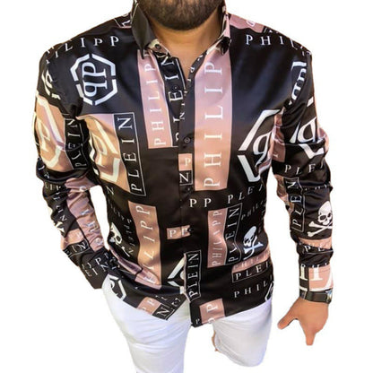 Herren Hemd mit Tierdruck Modern Elegant Berlin Style