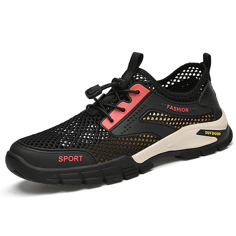 Damen Sport Sneaker Atmungsaktiv Schnellverschluss Laufschuhe