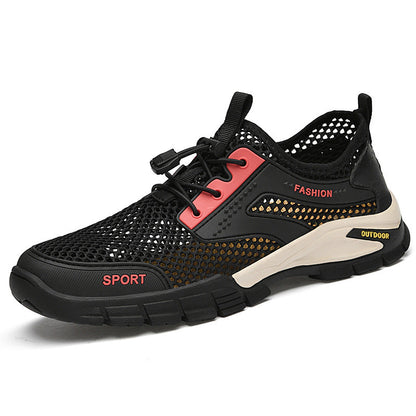 Damen Sport Sneaker Atmungsaktiv Schnellverschluss Laufschuhe