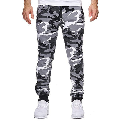 Herren Cargohose Camouflage Elastic Bund Modern