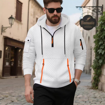 Kapuzenpullover Herren Sportlich mit Reißverschlusstaschen - BerlinGlamour