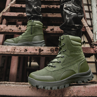 Herren Tactical Stiefel wasserabweisend Knöchelschutz robust